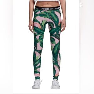 ADIDAS ORIGINALS x FARM RIO Sz S Tropical PINK GREEN FLORAL Legging
Sz S